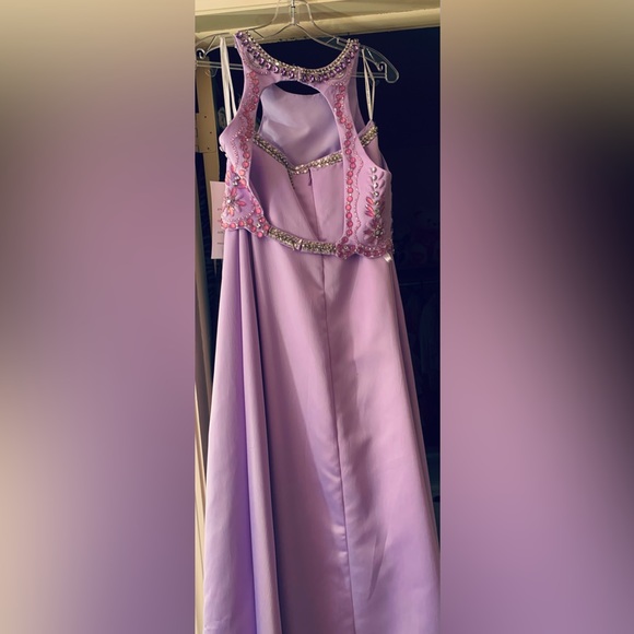 Rachel Allen two piece Skirt/Overskirt Formal, Rhinestones Prom Gown Fun Fashion - Picture 4 of 4